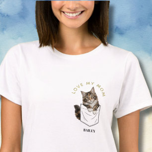 Lief Maine Coon Kat in Zak Naam T-shirt