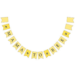 Lief  Mama om geel Baby shower te zijn Vlaggetjes