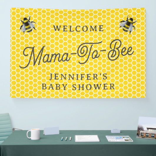 Lief Mama-to-Bee Baby shower Welkom Spandoek (Beurs)