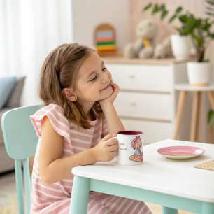 Lief meisje Happy Birthday Tweekleurige Koffiemok