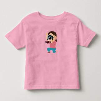 Lief meisje met camera – Schattige cartoon fotogra Kinder Shirts