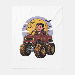 Lief monstertruck T-shirt ontwerp voor Halloween m Fleece Deken