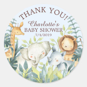 Lief Oerwoud Baby shower Dank u voor Sticker