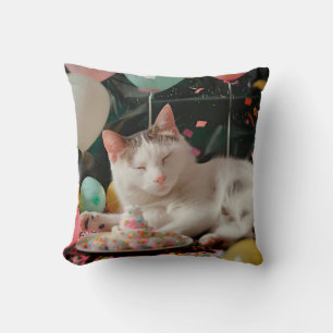 Lief Ontwerp voor de Verjaardag van een Kat Kussen