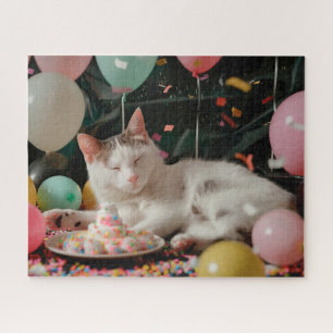 Lief Ontwerp voor de Verjaardag van een Kat Legpuzzel