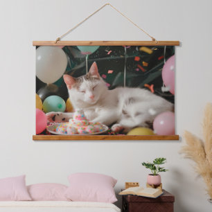Lief Ontwerp voor de Verjaardag van een Schattige  Hangend Wandkleed