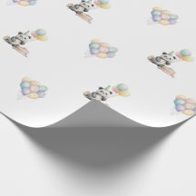 Lief panda dier Ballon Cadeaupapier