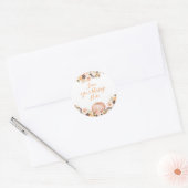 Lief pompoen verjaardag liefde uw bericht hier ronde sticker (Envelop)