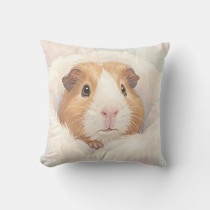 Lief portret van een pluizige cavia kussen