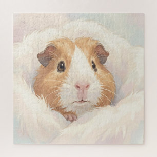 Lief portret van een pluizige cavia legpuzzel