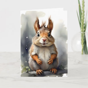 Lief portret van rode eekhoorn Lege wenskaart  Kaart
