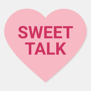 Lief praten schattig leuk Valentijnsdag gesprek Hart Sticker