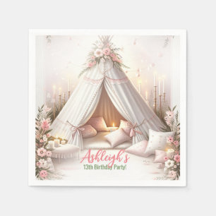 Lief pyjamafeest meisje sleepover verjaardag servet