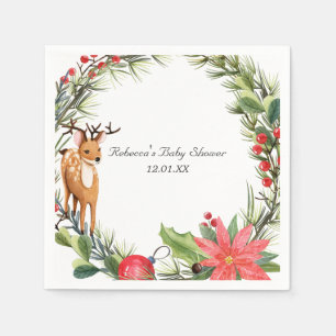 Lief rendier Kerst baby shower Servet