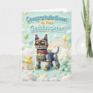Lief robot hondje gefeliciteerd met je God d Kaart