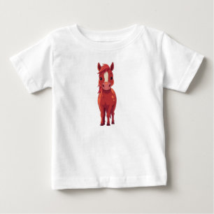 Lief roodbruin paard Witte T-shirt voor kinderen