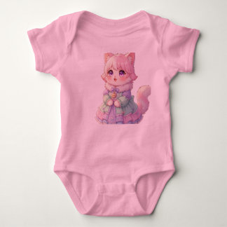 Lief Roze Anime Kat Baby Shower Cadeau Baby Bodyot Romper