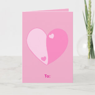 Lief roze Valentijnsdag Kaart