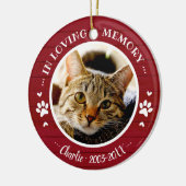 Lief Rustiek Kat Dierbaren Herdenking Aangepaste F Keramisch Ornament (Links)