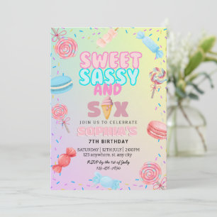 Lief sassy & zeven Ice Cream & Snoep meisje verjaa Kaart