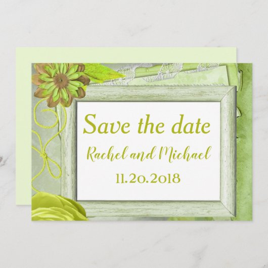 Lief Save the Date Bloemstuk (Voorkant / Achterkant)