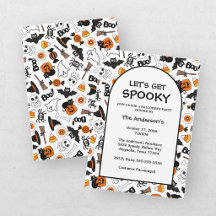 Lief Schattig Halloween Zwart en Oranje