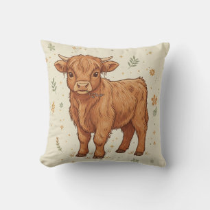 Lief Schattig Hoogland Koe Kalf Kussen