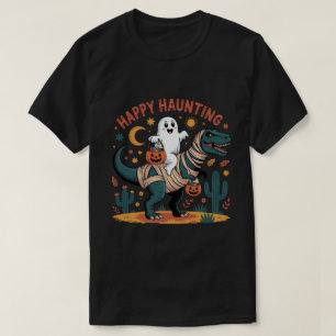 Lief spookachtig geestje op mummie dinosaurus – Gr T-shirt