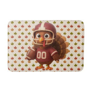 Lief Thanksgiving-dag voetbal kalkoen Badmat
