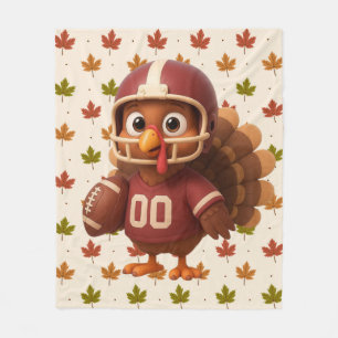 Lief Thanksgiving-dag voetbal kalkoen Fleece Deken