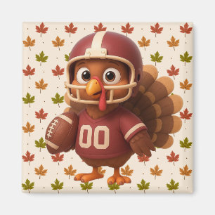 Lief Thanksgiving-dag voetbal kalkoen Magneet