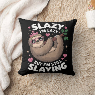 Lief Tussenmeisje Grappig Dier Luiaard Slay Meme T Kussen