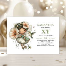 Lief Uitnodigingkaartje Verjaardag Stof Groen Sier