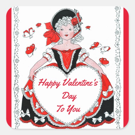 Lief  Valentijn Lady Sticker (Voorkant)