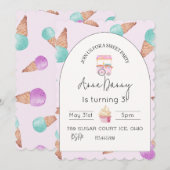 Lief verjaardagsfeestje kaart (Voorkant / Achterkant)