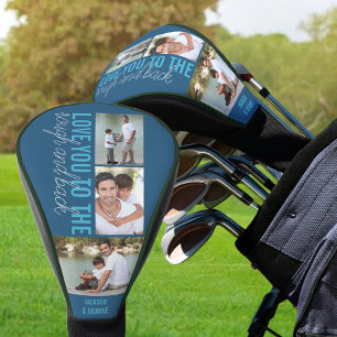 Lief voor je tot in de Rough en terug 3 Foto Blauw Golfheadcover