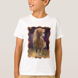 Lief vuurpaard voor en achter t-shirt