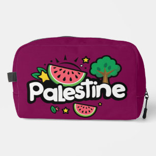 Lief woord Palestina omringd door watermeloenen bo Toilettasje