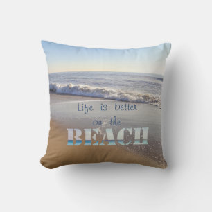 Lief zand, oceaan, lucht, strand kussen