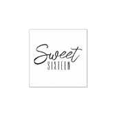 Lief Zestien 16e verjaardagsfeestje Rubberstempel (Afrduk)