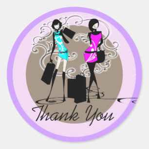 "Lief zestien" meisjes mode winkeldiva's Ronde Sticker