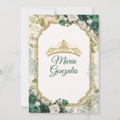 Lief Zestien Smaragd Groen & Goud Verjaardagsfeest Kaart (Achterkant)