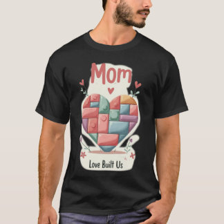 Lief Zoet Blok Bouwsteen Hart MOEDER Liefde Bouwde T-shirt