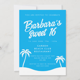 Lief Zomerstrandfeest Sweet 16 Kaart