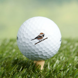 Lief Zwartsemenkiaauwsiertje Vogel Cartoon Golfballen