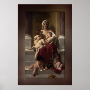 Liefdadigheid door William Adolphe Bouguereau Poster