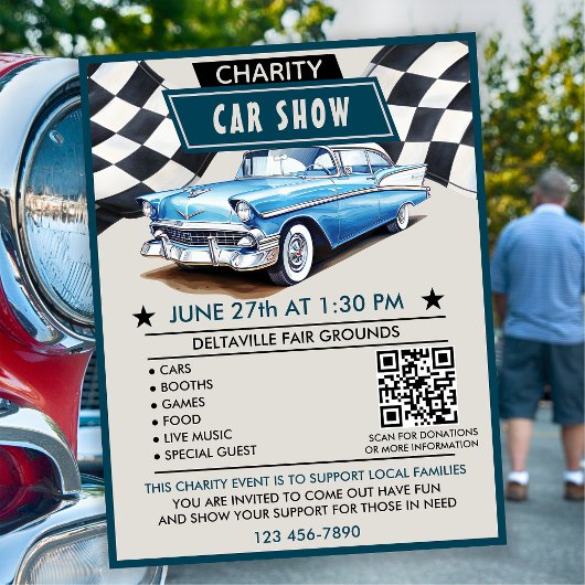 Liefdadigheidsautoshow Flyer