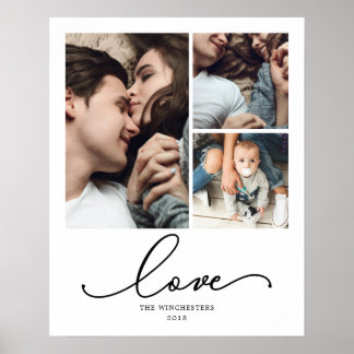 Liefde 16x20 3 fotocollage poster