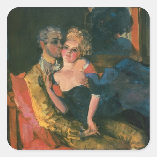 Liefde, 1910 vierkante sticker (Voorkant)