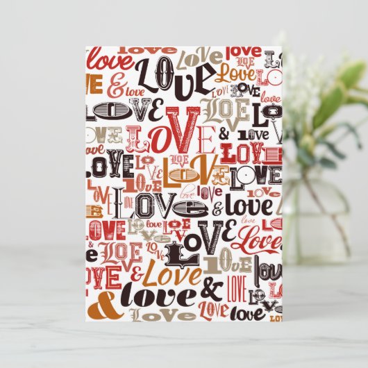 Liefde 1 bedankkaart (Staand voorkant)
